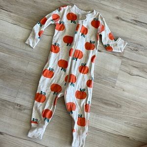 Pumpkin zip up pajamas